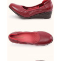 wholesale leather latest design ladies flat dress shoes